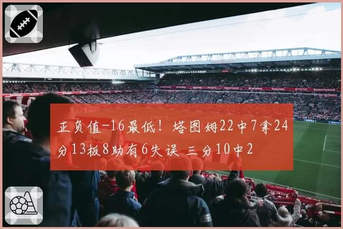 正负值-16最低！塔图姆22中7拿24分13板8助有6失误 三分10中2